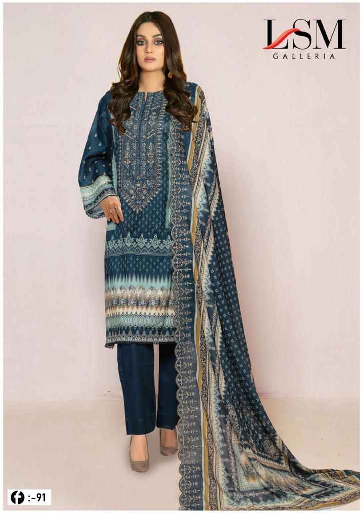 LSM Galleria Foirdous Queen Vol 9 Lawn Dress Material 6 pcs Catalogue