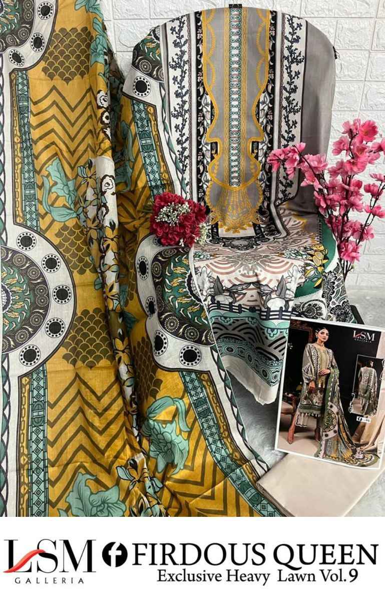 LSM Galleria Foirdous Queen Vol 9 Lawn Dress Material 6 pcs Catalogue