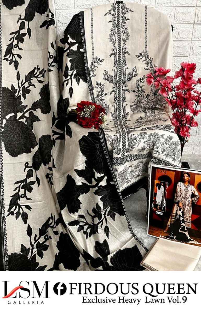 LSM Galleria Foirdous Queen Vol 9 Lawn Dress Material 6 pcs Catalogue