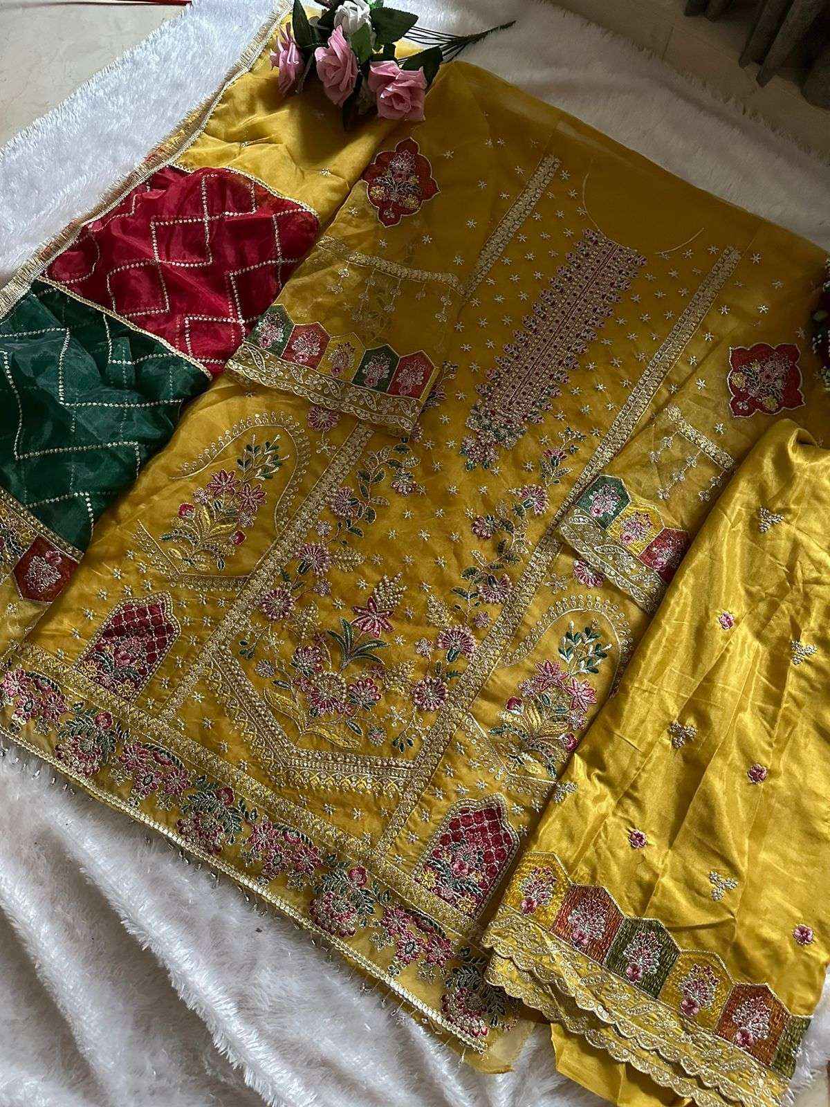 Mehboob Tex D No 1240 Georgette Dress Material 4 pcs Catalogue