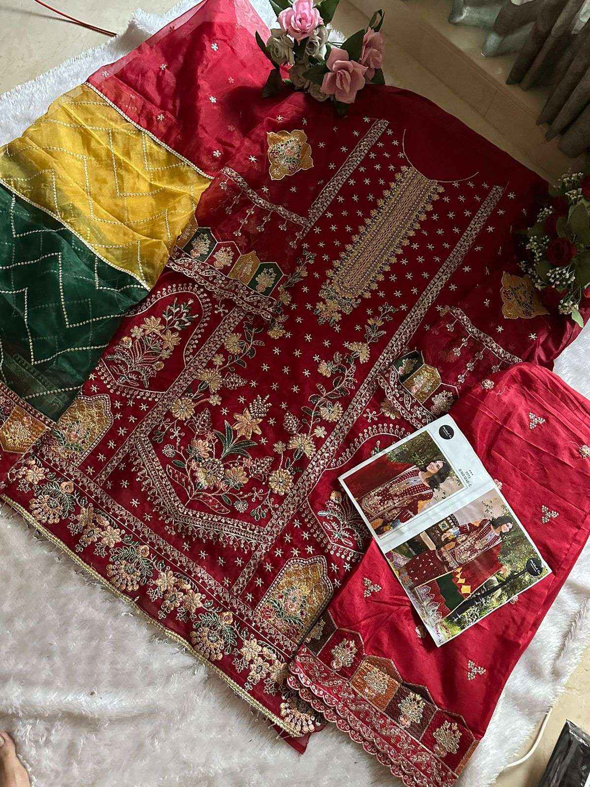 Mehboob Tex D No 1240 Georgette Dress Material 4 pcs Catalogue
