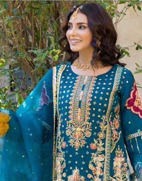Mehboob Tex D No 1240 Georgette Dress Material 4 pcs Catalogue