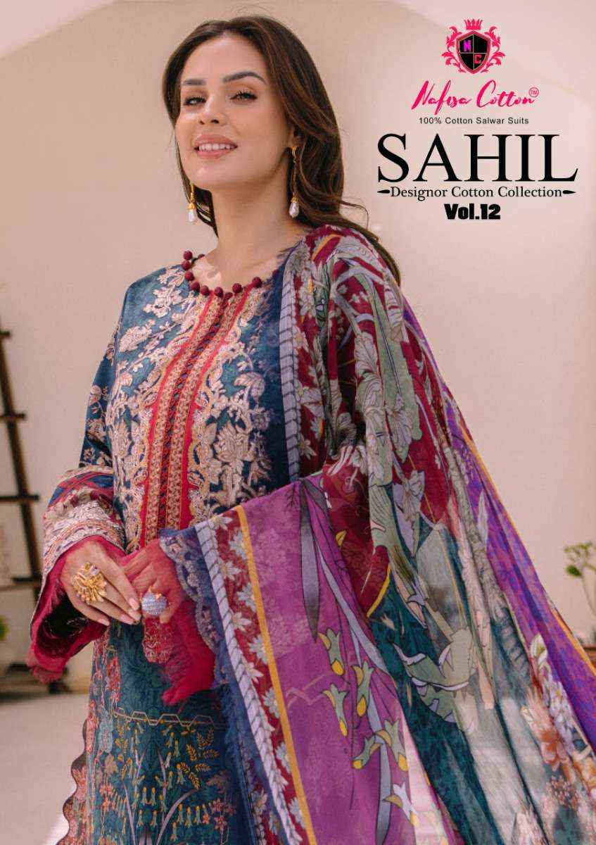 Nafisa Cotton Sahil Designer Cotton Collection Vol 12 Readymade Cotton Dress 10 pcs Catalogue