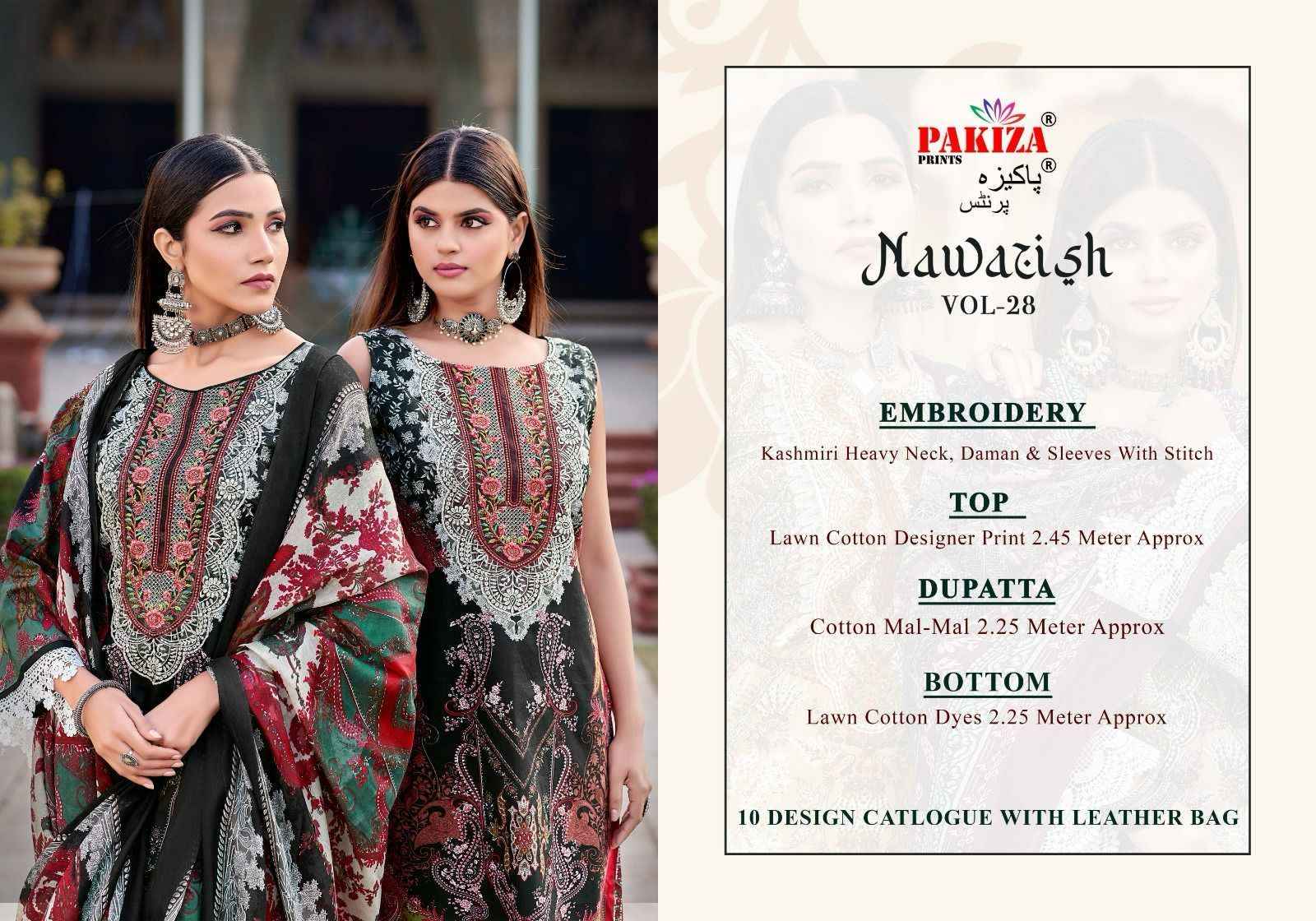 Pakiza Prints Nawazish Vol 28 Cotton Dress Material 10 pcs Catalogue