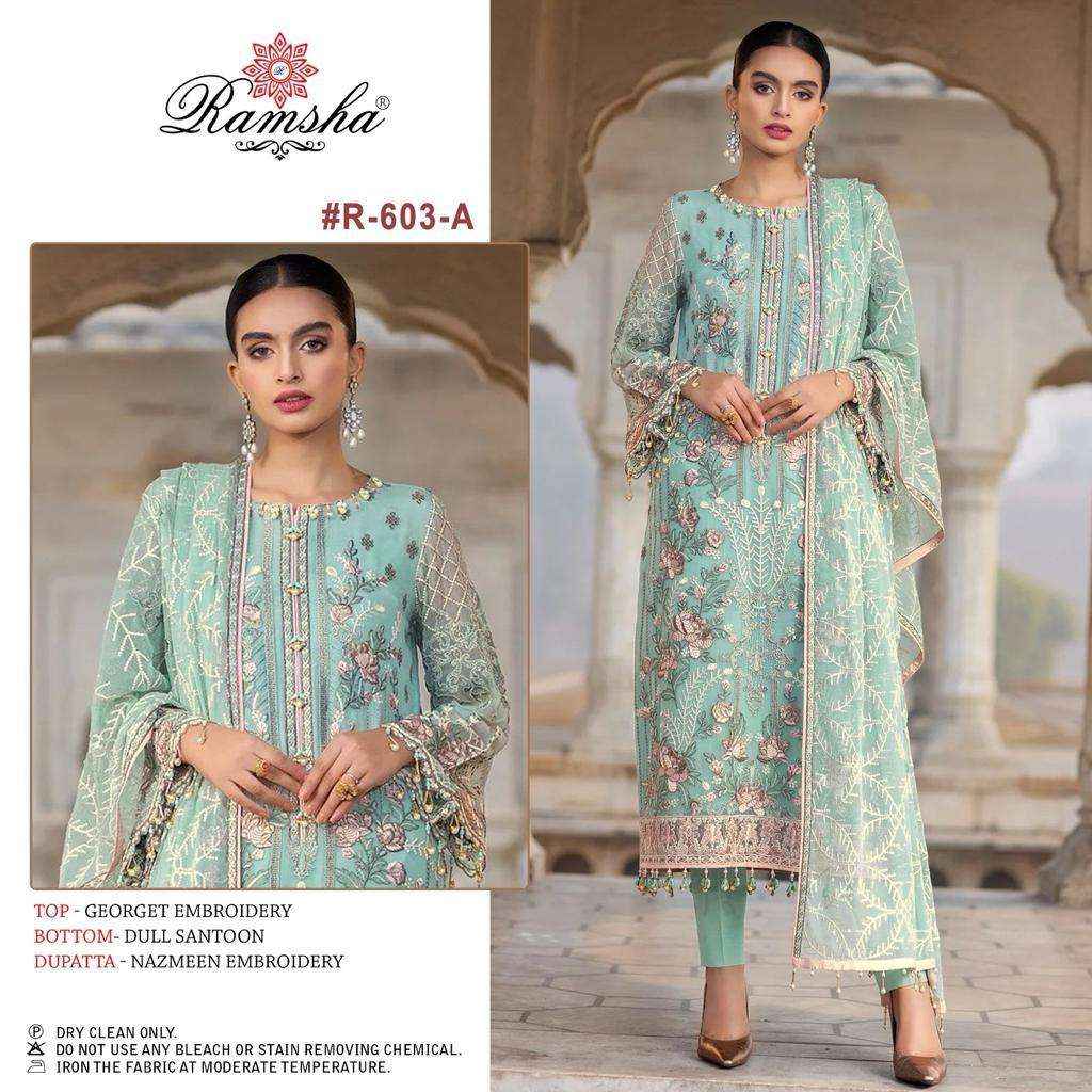 Ramsha R 603 Nx Georgette Dress Material 4 pcs Catalogue
