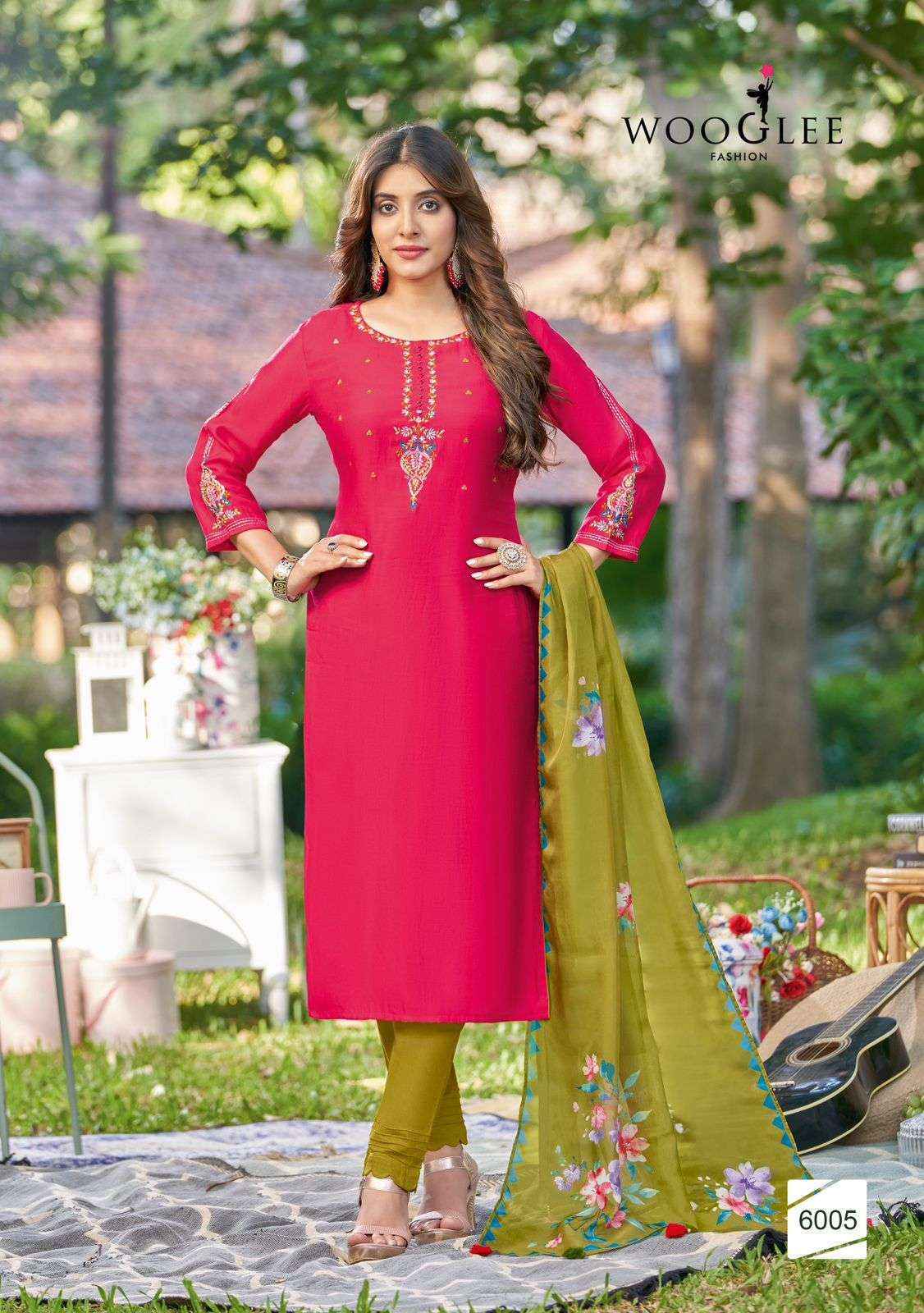 Wooglee Kamakshi Viscose Kurti Combo 6 pcs Catalogue