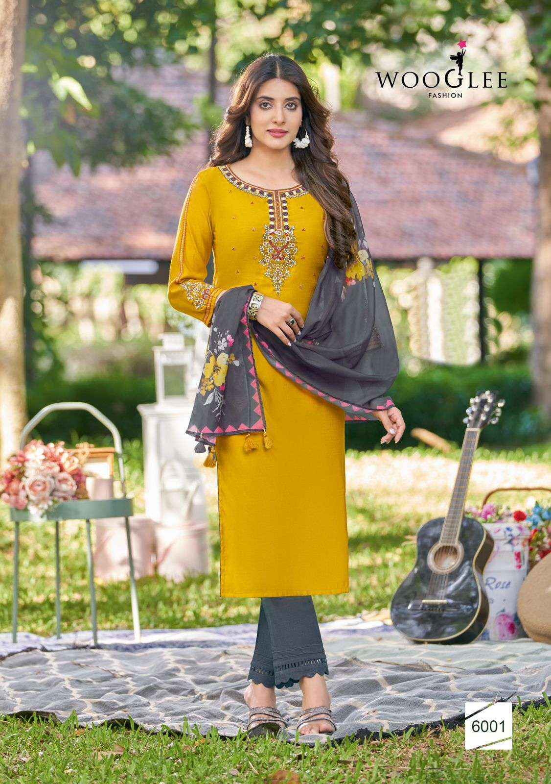Wooglee Kamakshi Viscose Kurti Combo 6 pcs Catalogue