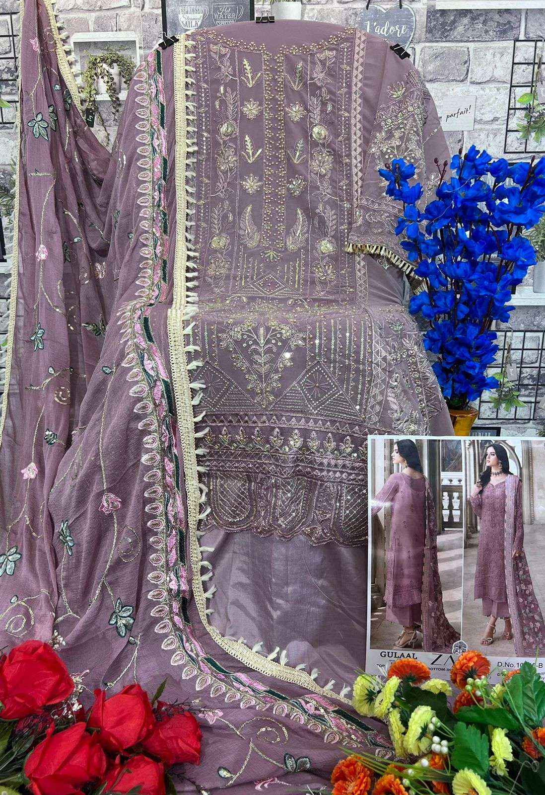 Georgette suit material top