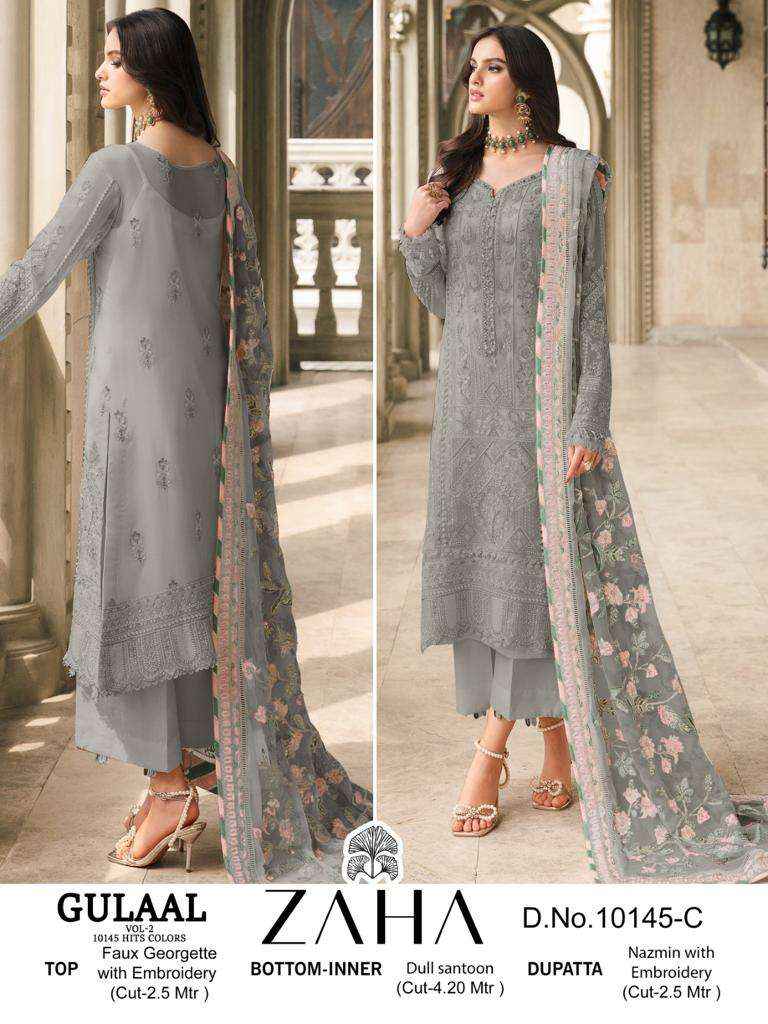 Zaha Gulaal Vol 2 Georgette Dress Material Best Suits Online Wholesaler