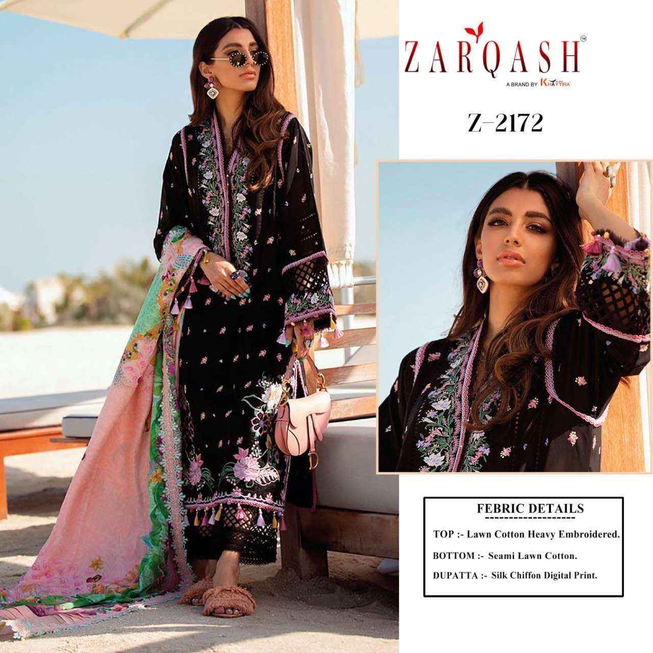 Zarqash Aziz Luxury Lawn Cotton Dress Material 4 pcs Catalogue