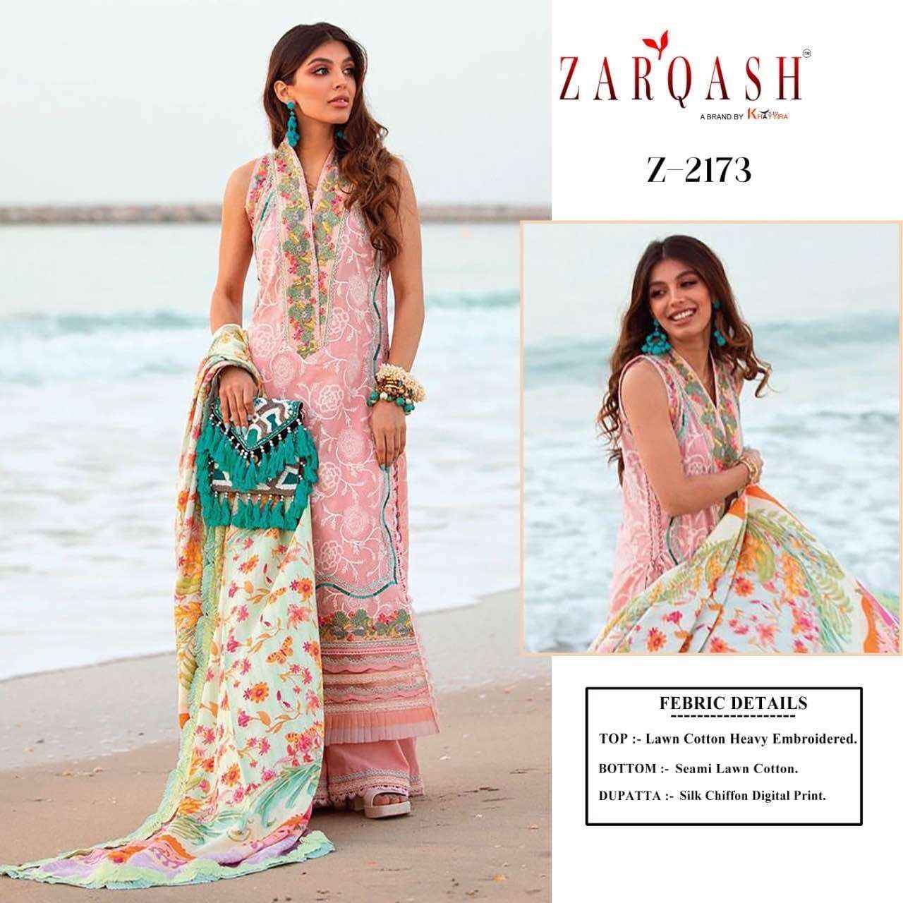 Zarqash Aziz Luxury Lawn Cotton Dress Material 4 pcs Catalogue