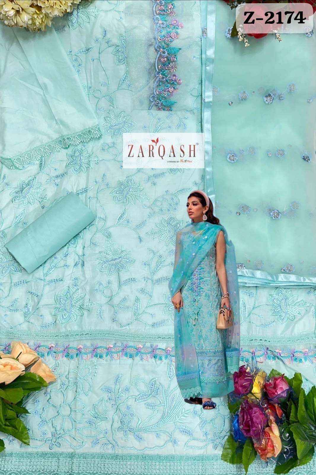 Zarqash Aziz Luxury Lawn Cotton Dress Material 4 pcs Catalogue