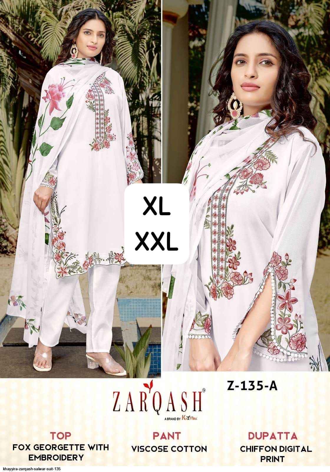 Zarqash Z 135 Georgette Readymade Dress 2 pcs Catalogue