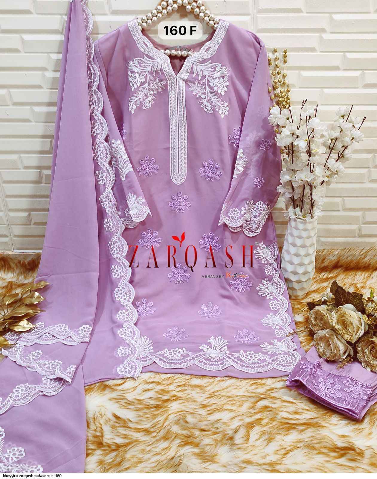 Zarqash Z 160 Readymade Georgette Dress 6 pcs Catalogue