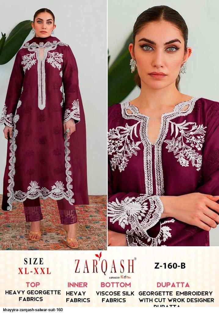 Zarqash Z 160 Readymade Georgette Dress 6 pcs Catalogue