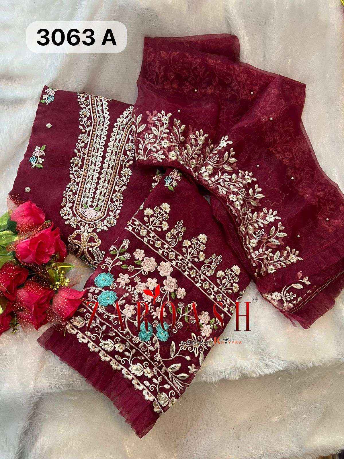 Zarqash Z 3063 Georgette Dress Material 4 pcs Catalogue