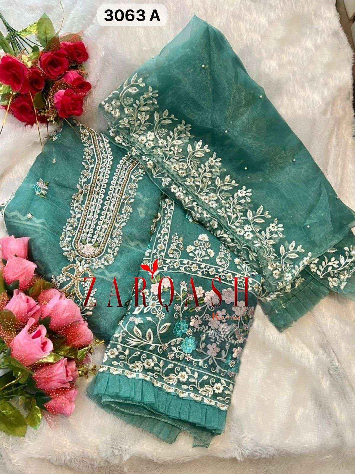 Zarqash Z 3063 Georgette Dress Material 4 pcs Catalogue
