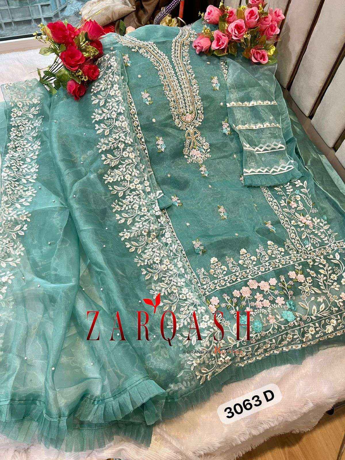 Zarqash Z 3063 Georgette Dress Material 4 pcs Catalogue