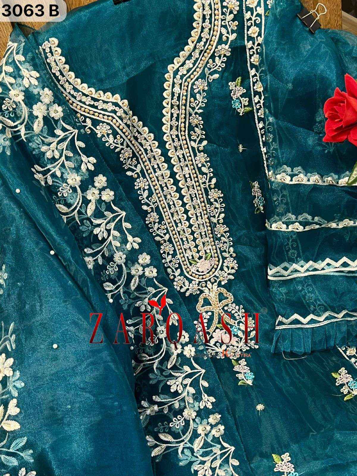 Zarqash Z 3063 Georgette Dress Material 4 pcs Catalogue