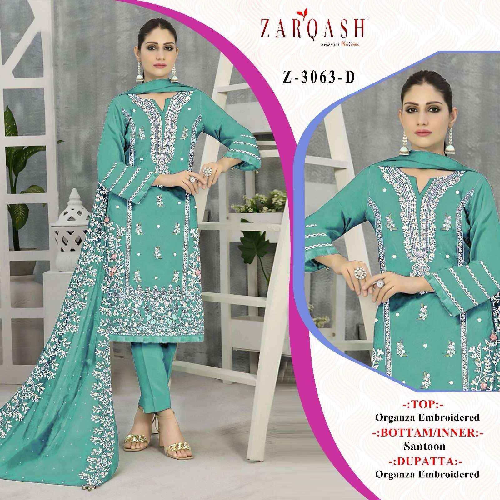 Zarqash Z 3063 Georgette Dress Material 4 pcs Catalogue