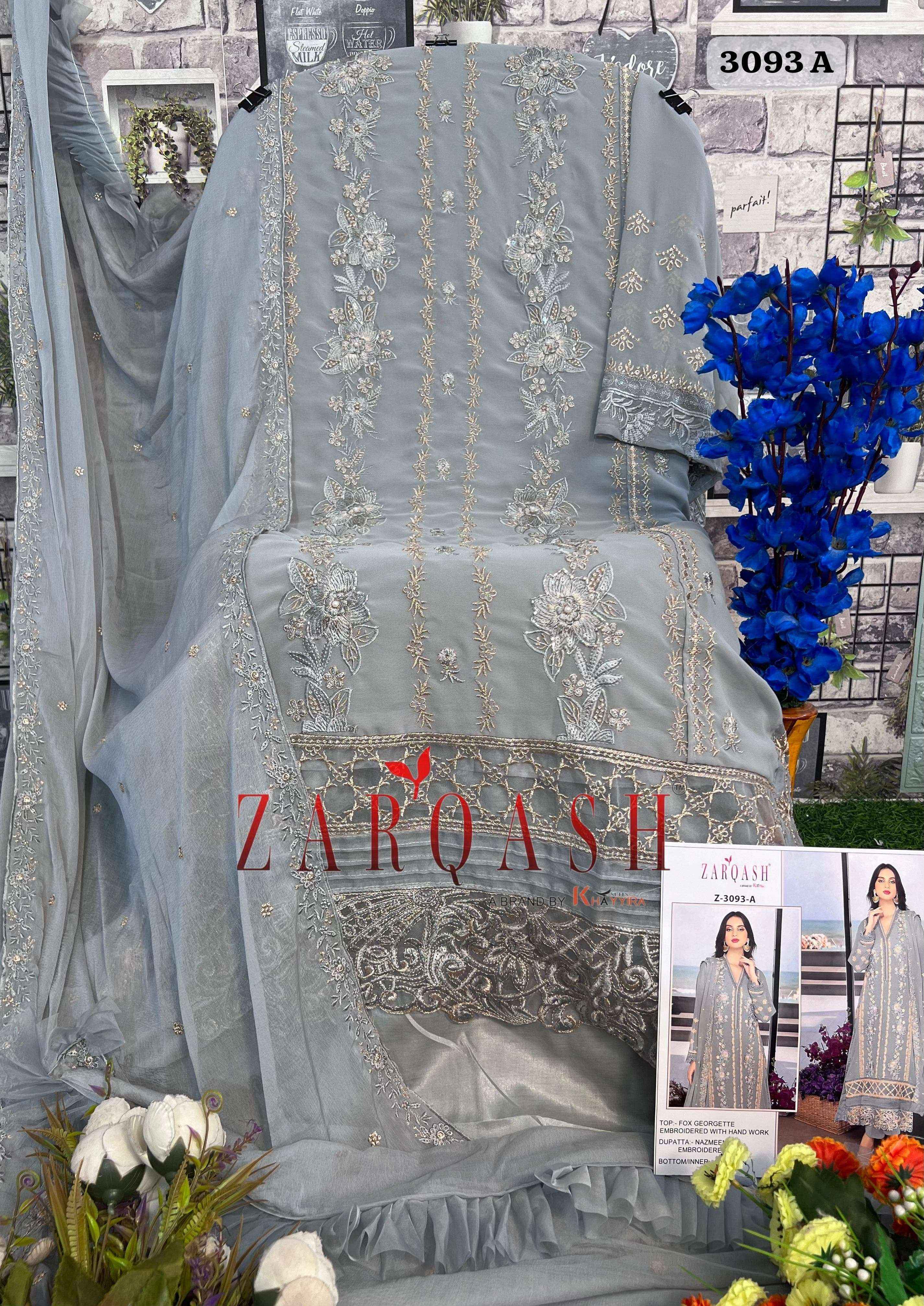Zarqash Z 3093 Georgette Dress Material 4 pcs Catalogue