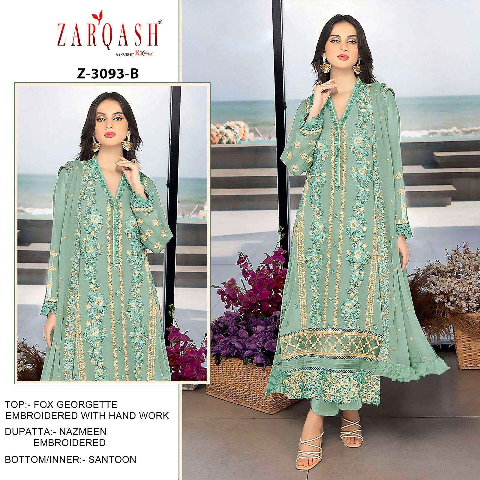 Zarqash Z 3093 Georgette Dress Material 4 pcs Catalogue