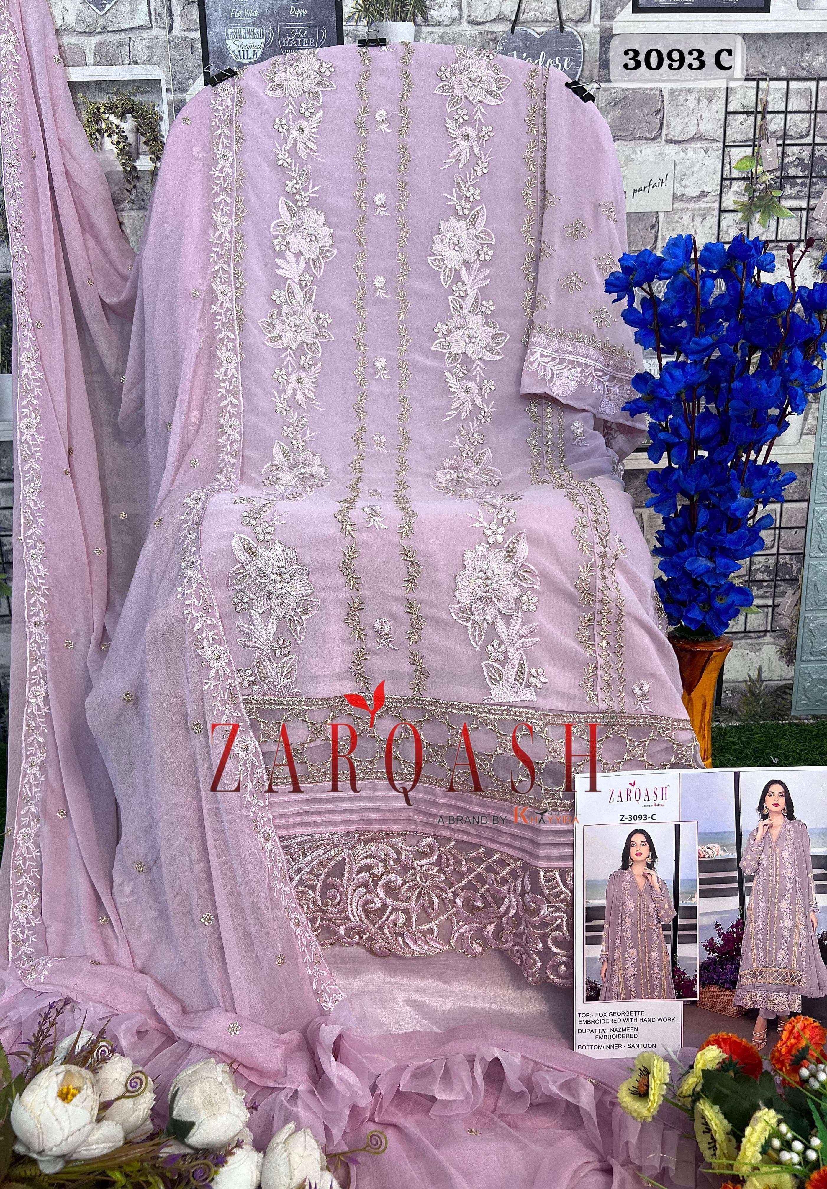 Zarqash Z 3093 Georgette Dress Material 4 pcs Catalogue