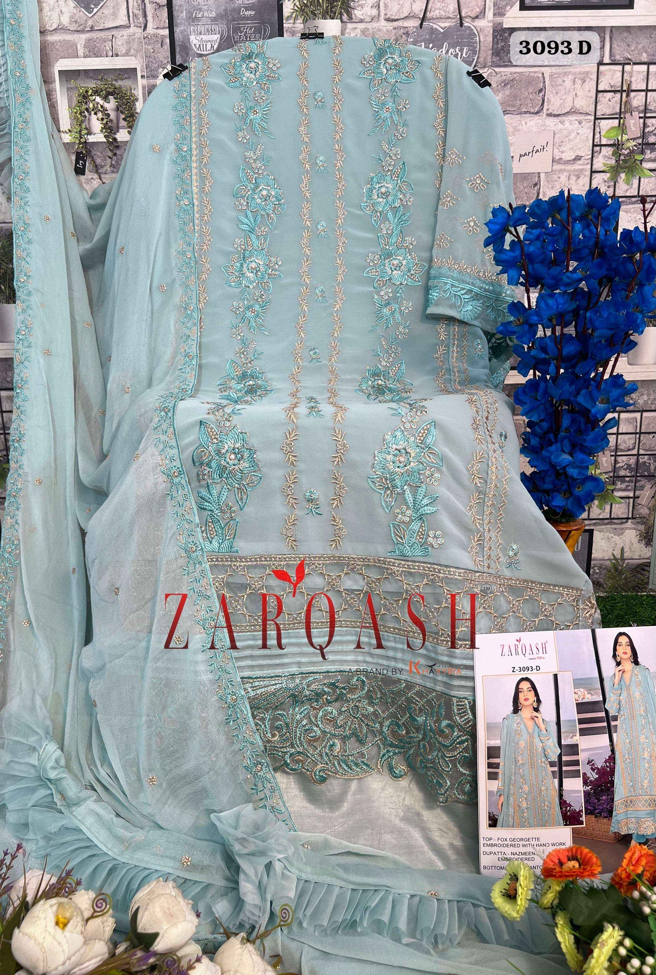 Zarqash Z 3093 Georgette Dress Material 4 pcs Catalogue