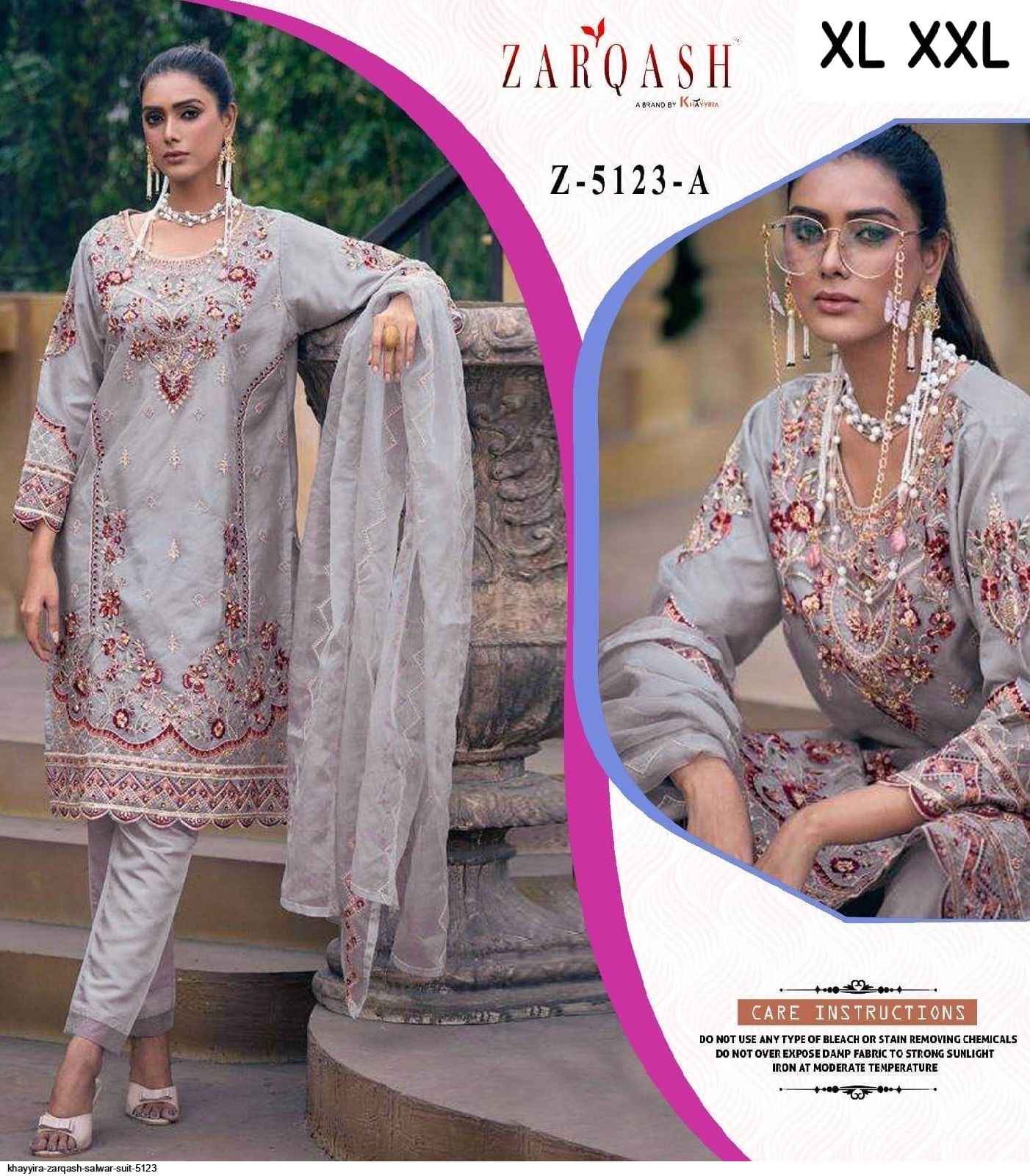 Zarqash Z 5123 Readymade Organza Dress 4 pcs Catalogue
