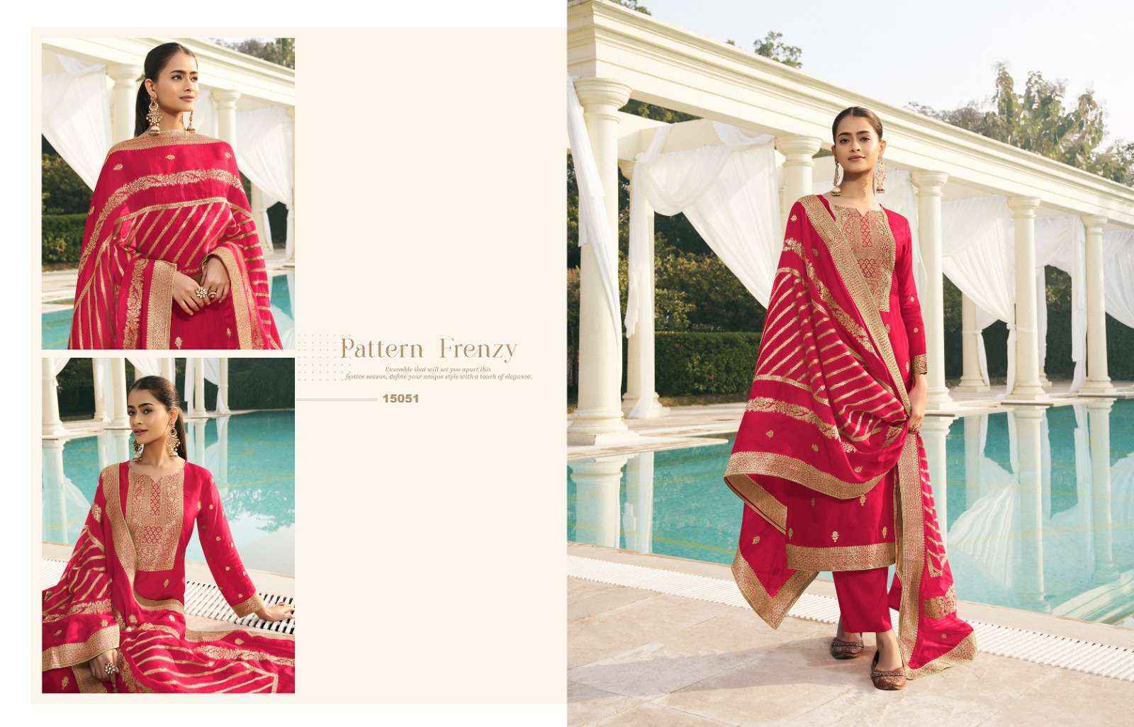 Zisa Olive Vol 2 Tabby Silk Dress Material 4 pcs Catalogue