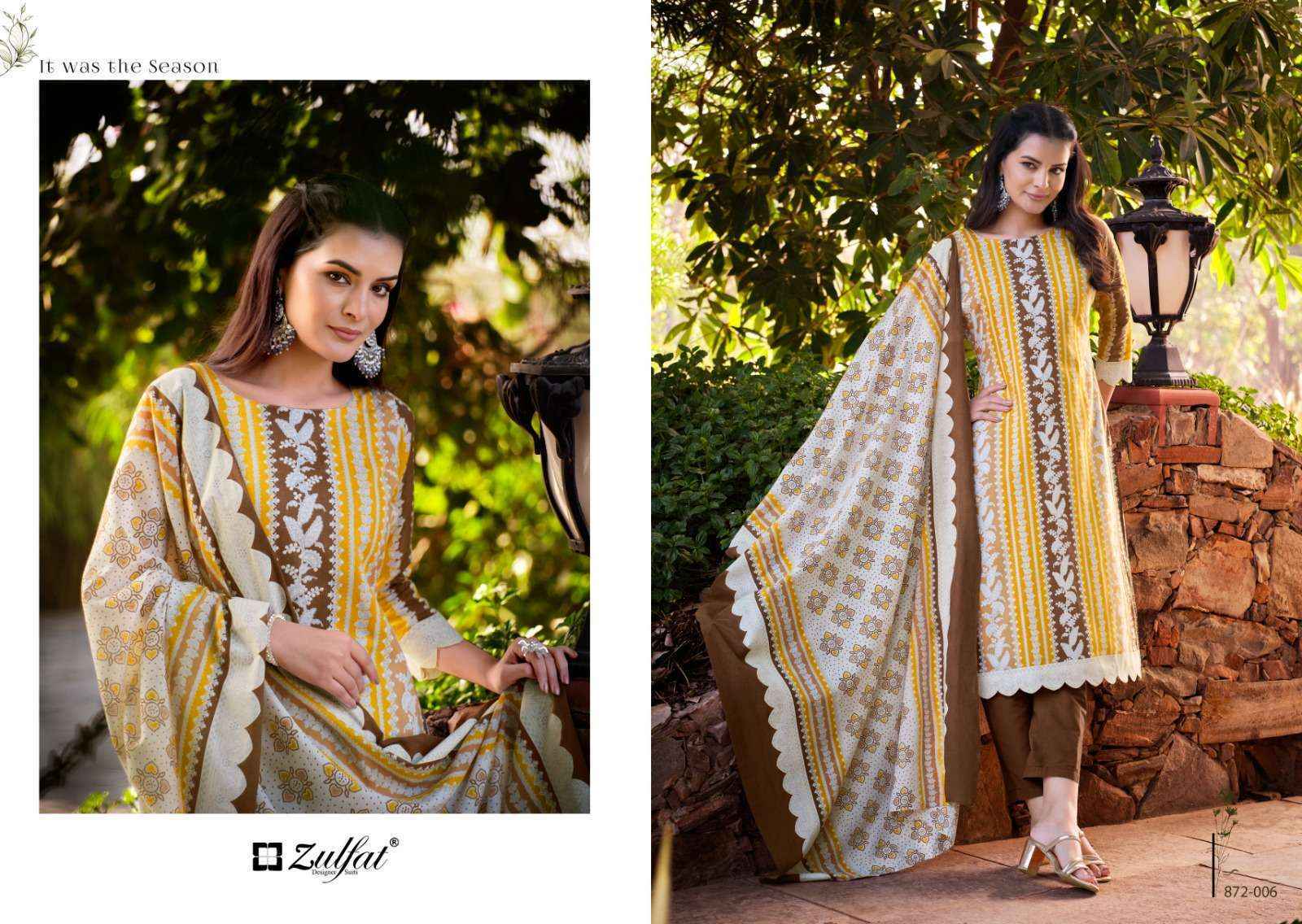 Zulfat Kashish Cotton Dress Material 8 pcs Catalogue