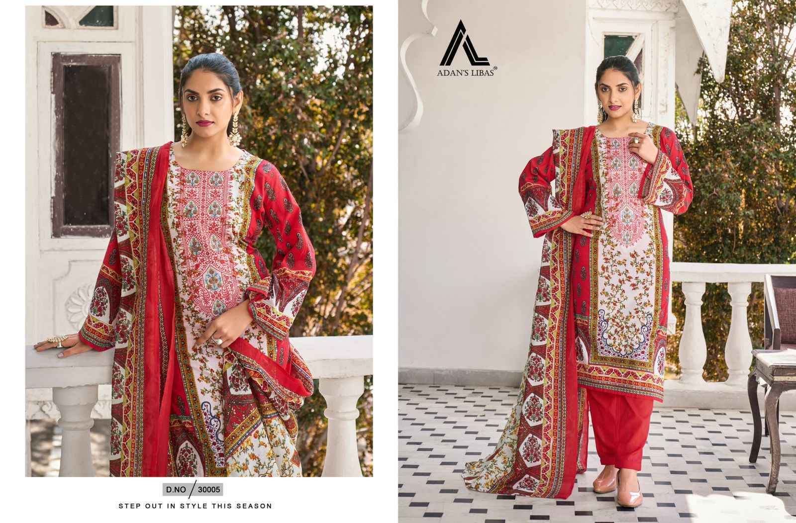 Adan Libas Naira Vol-30 Pure Cotton Dress Material 10 Pc Catalog