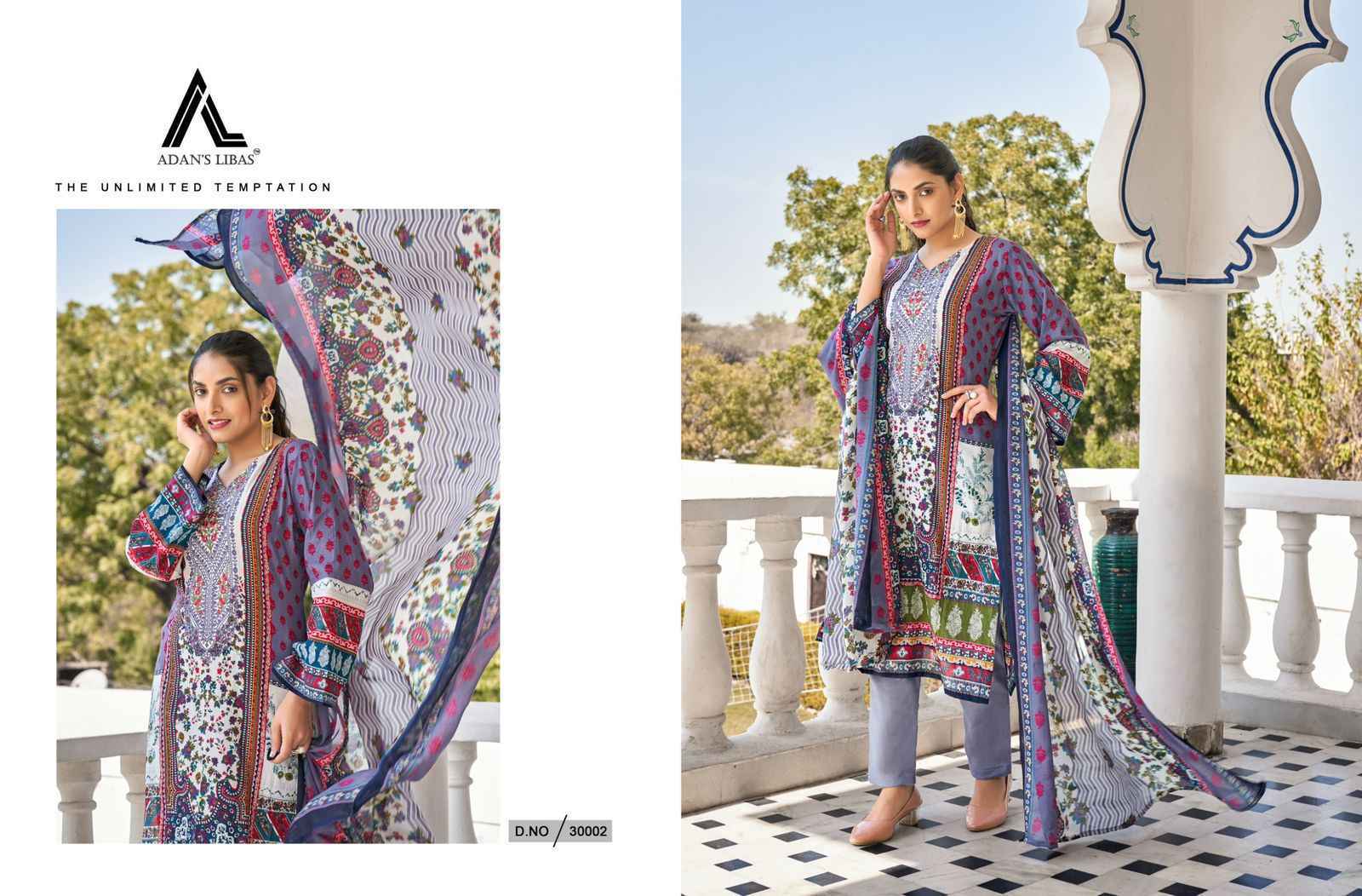 Adan Libas Naira Vol-30 Pure Cotton Dress Material 10 Pc Catalog