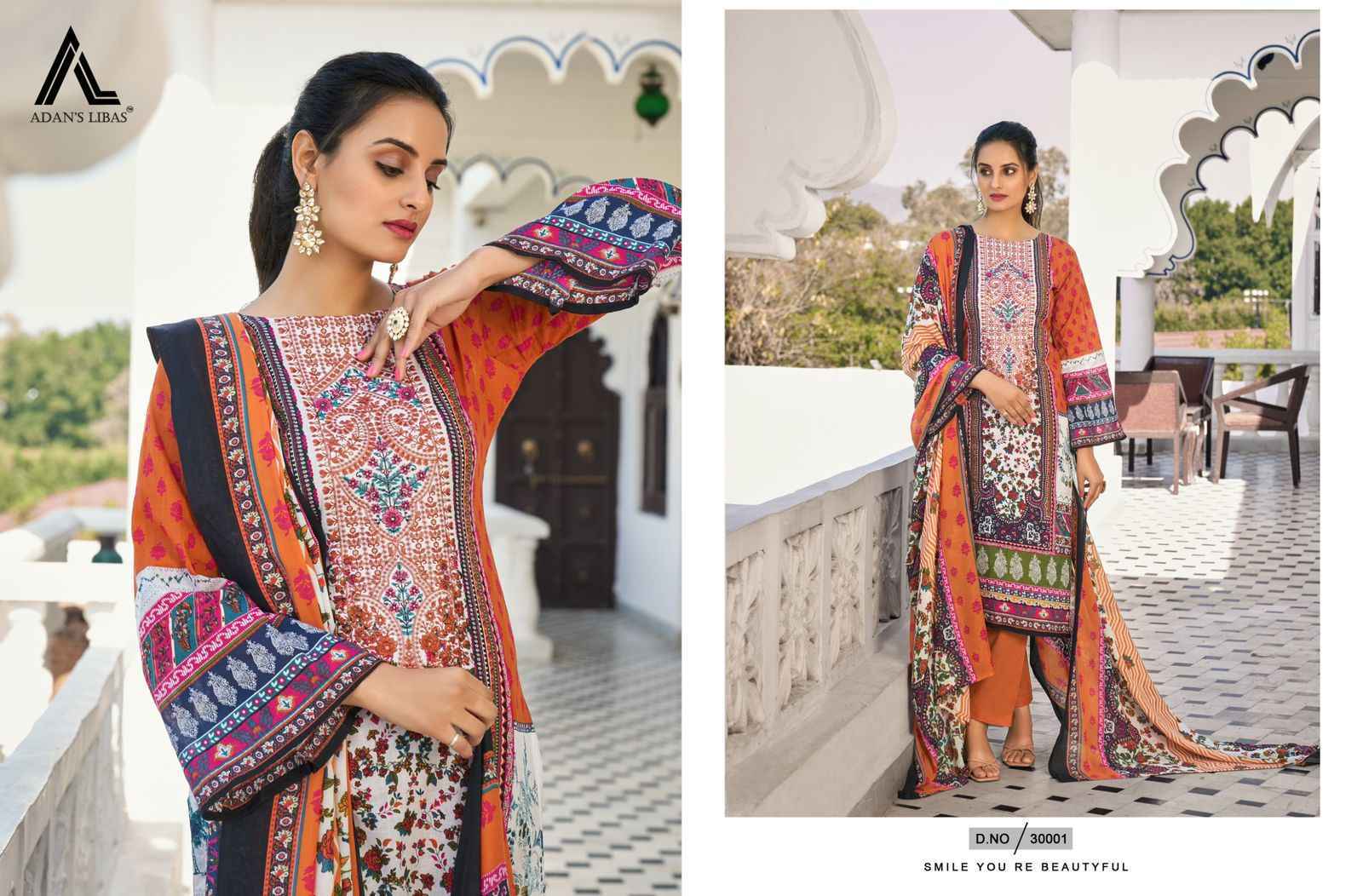 Adan Libas Naira Vol-30 Pure Cotton Dress Material 10 Pc Catalog