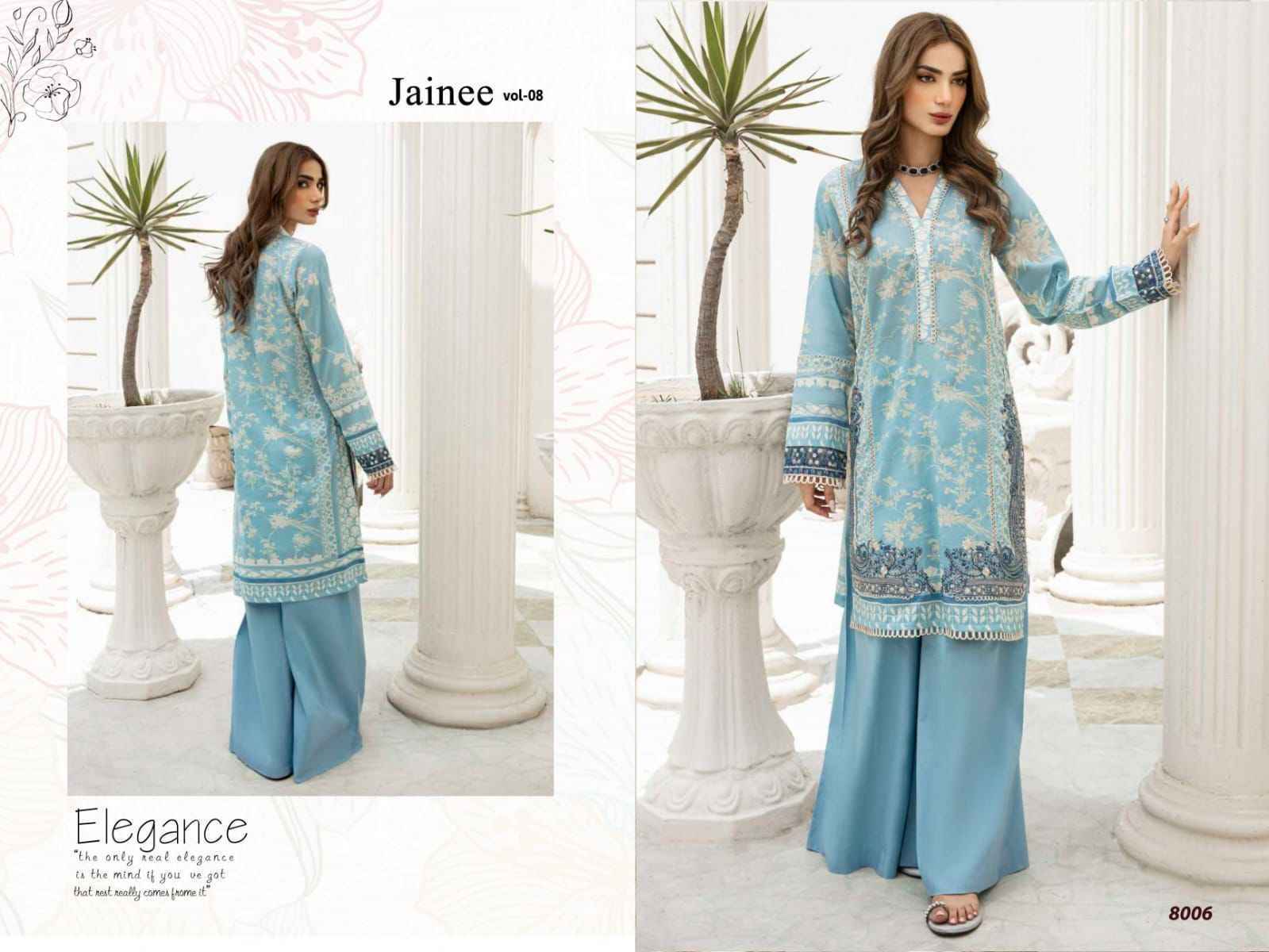 Agha Noor Jainee Vol 8 Cotton Dress Material 6 pcs Catalogue