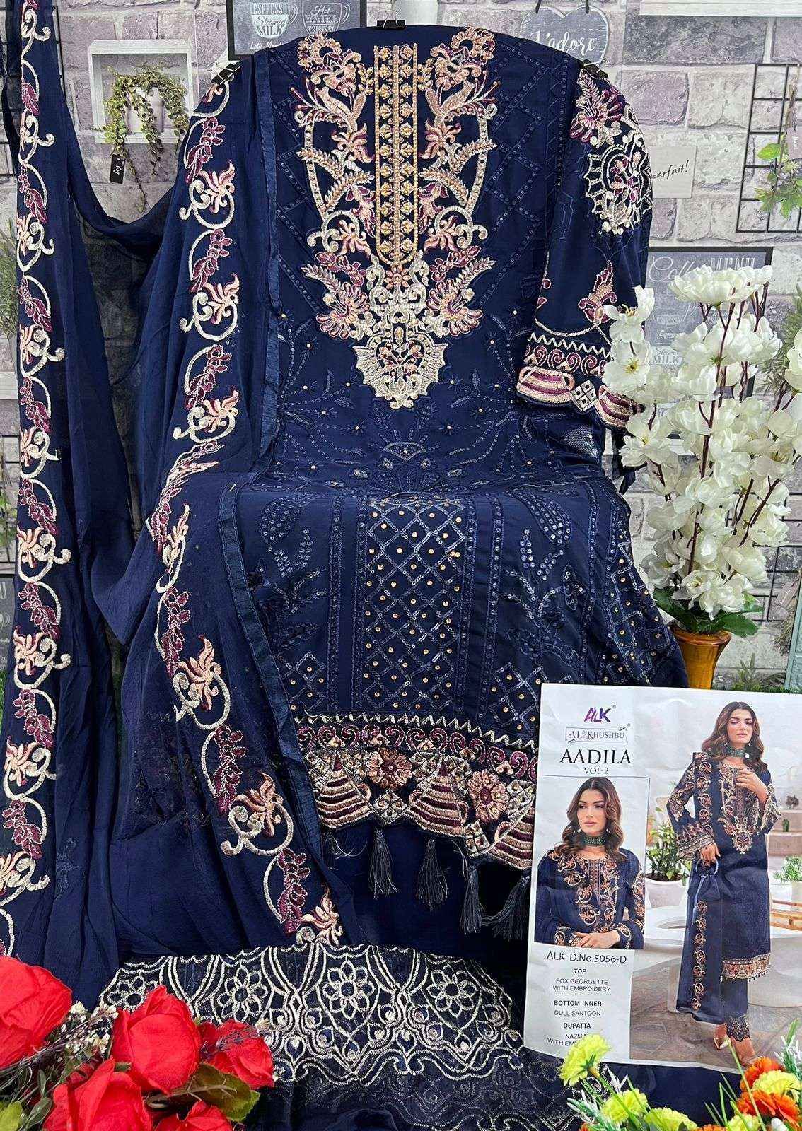 AL Khushbu Aadila Vol 2 Georgette Dress Material 4 pcs Catalogue