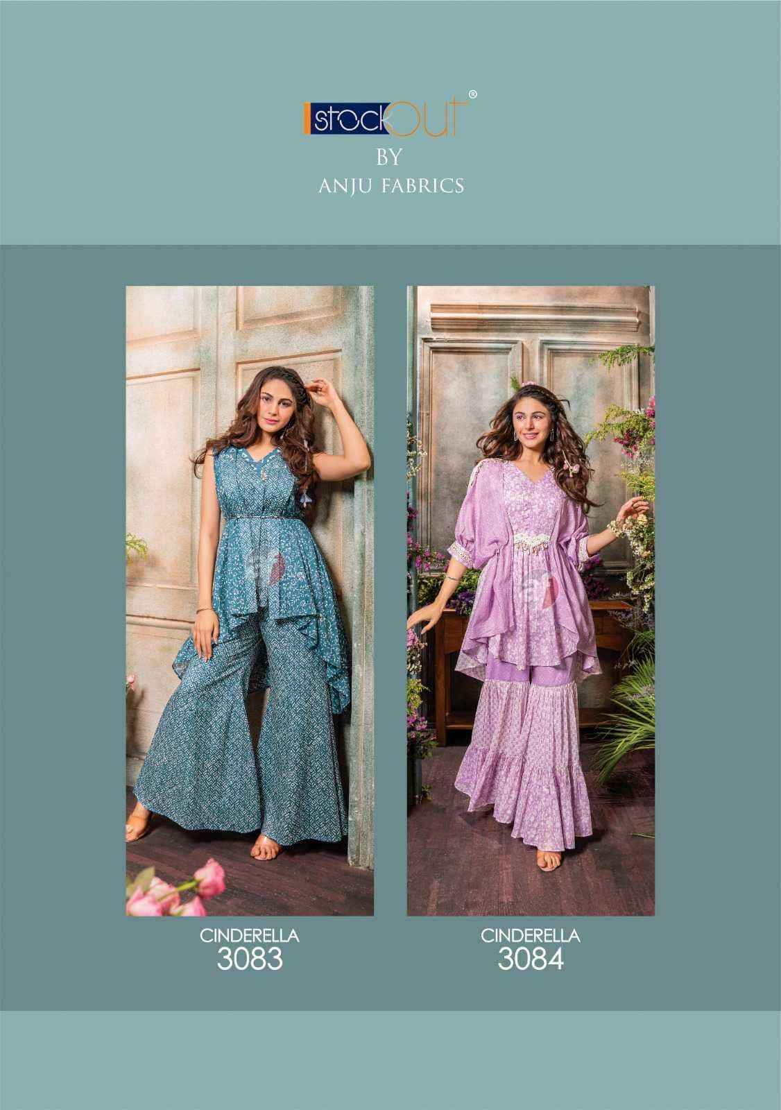 Anju Fab Cindrella Vol-3 Pure Cotton Sharara Readymade Suit 4 Pc Catalog