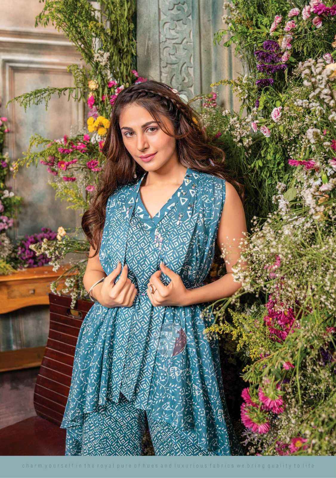 Anju Fab Cindrella Vol-3 Pure Cotton Sharara Readymade Suit 4 Pc Catalog