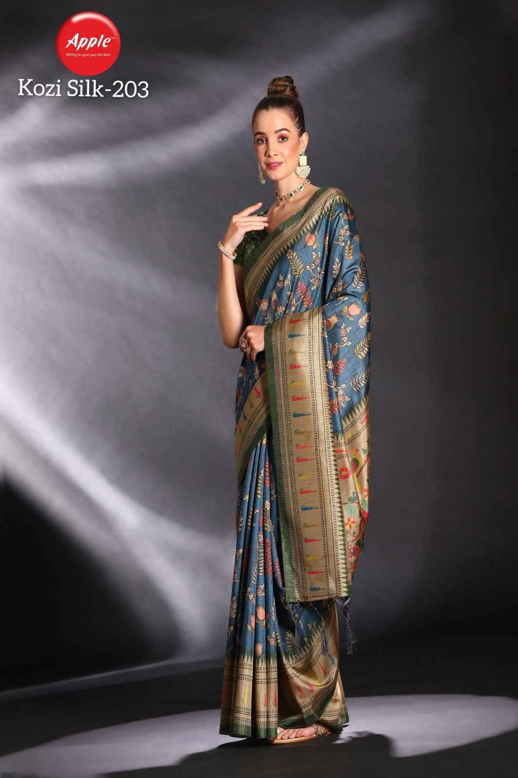 Apple Kozi Silk Vol-2 Saree 8 Pc Catalog