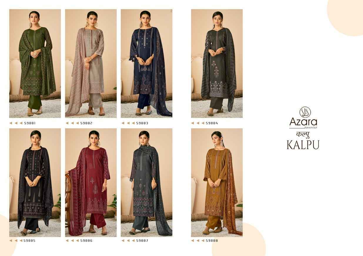 Azara Kalpu Rayon Salab Cotton Dress Material 8 Pc Catalog