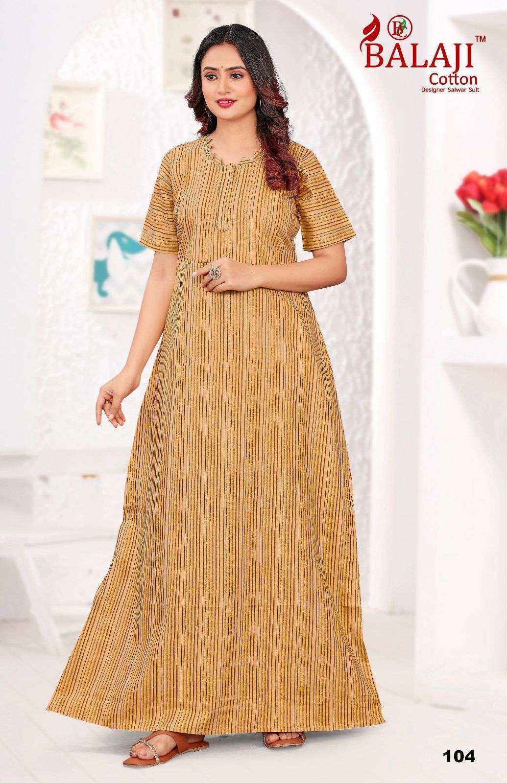 Balaji Cotton Pragathi Cotton Long Kurti 30 pcs Catalogue