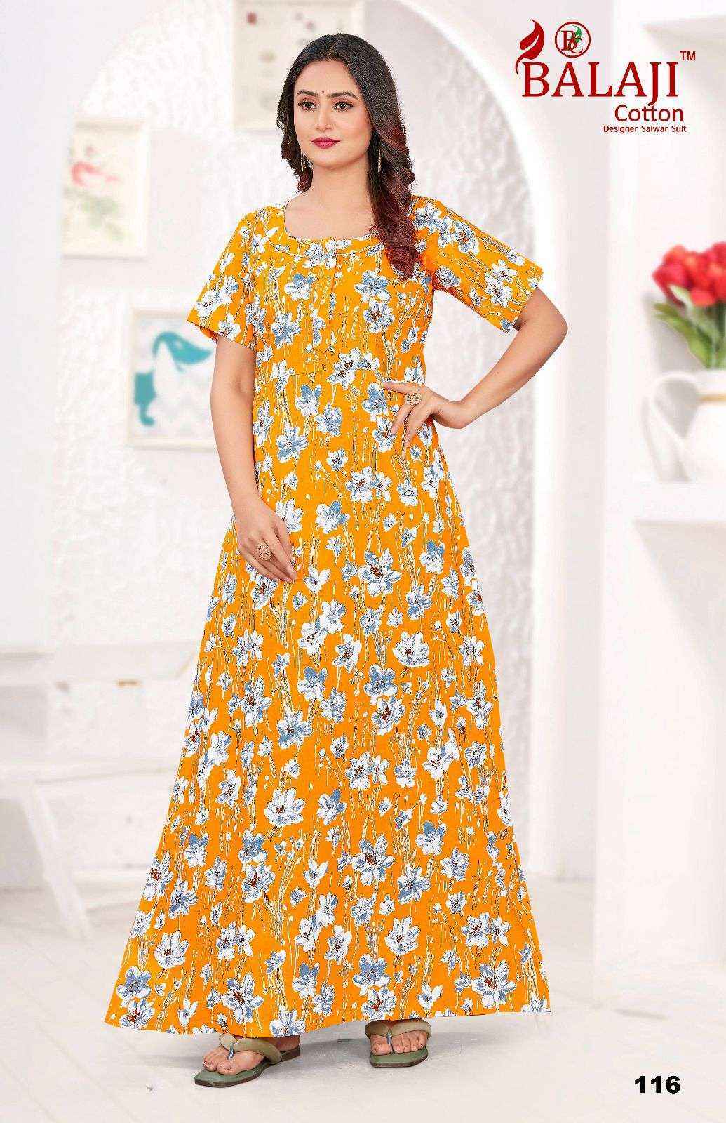 Balaji Cotton Pragathi Cotton Long Kurti 30 pcs Catalogue