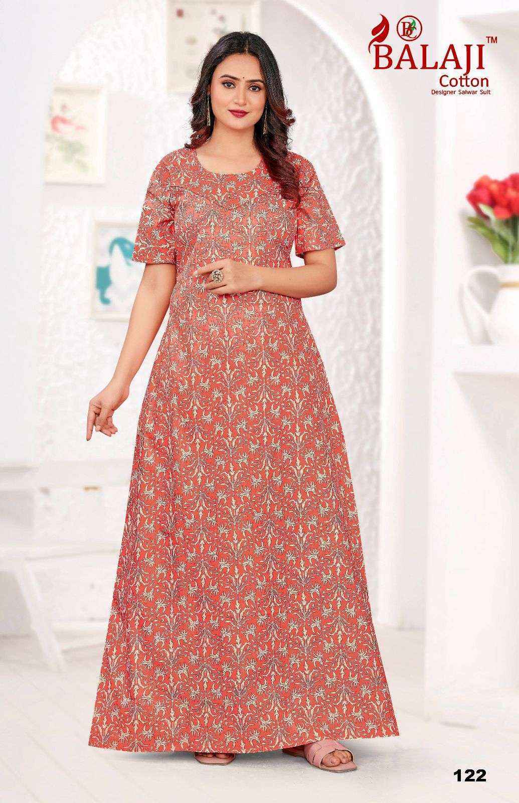 Balaji Cotton Pragathi Cotton Long Kurti 30 pcs Catalogue