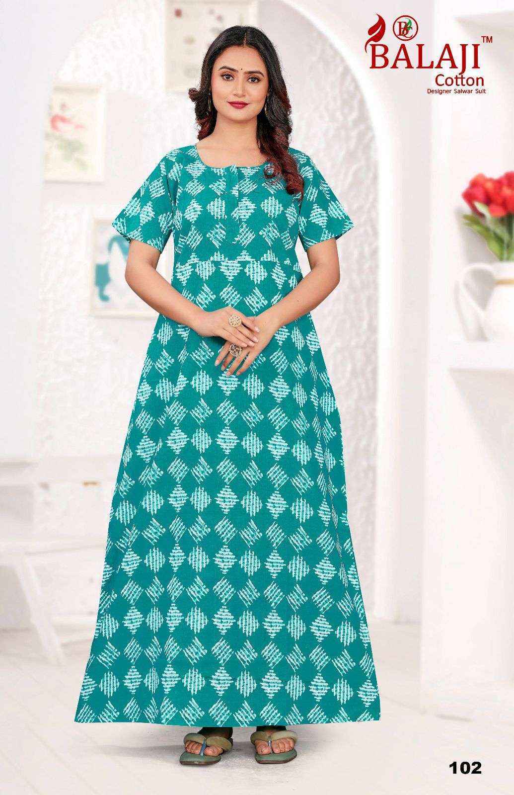 Balaji Cotton Pragathi Cotton Long Kurti 30 pcs Catalogue