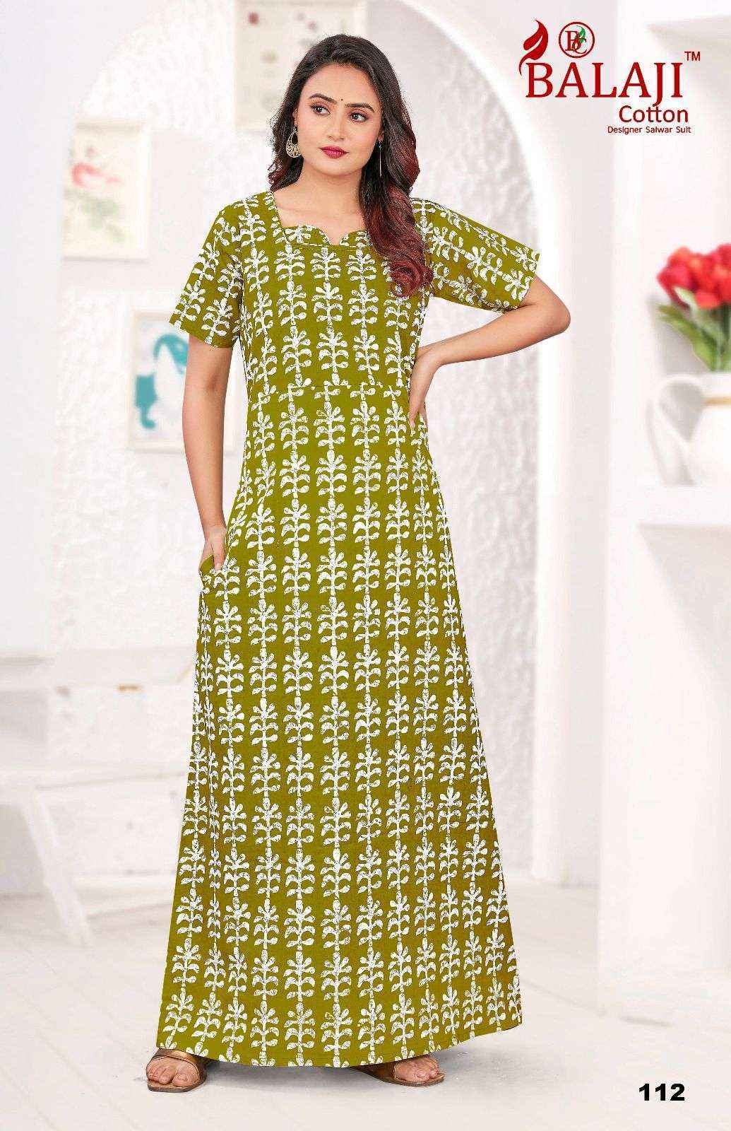 Balaji Cotton Pragathi Cotton Long Kurti 30 pcs Catalogue