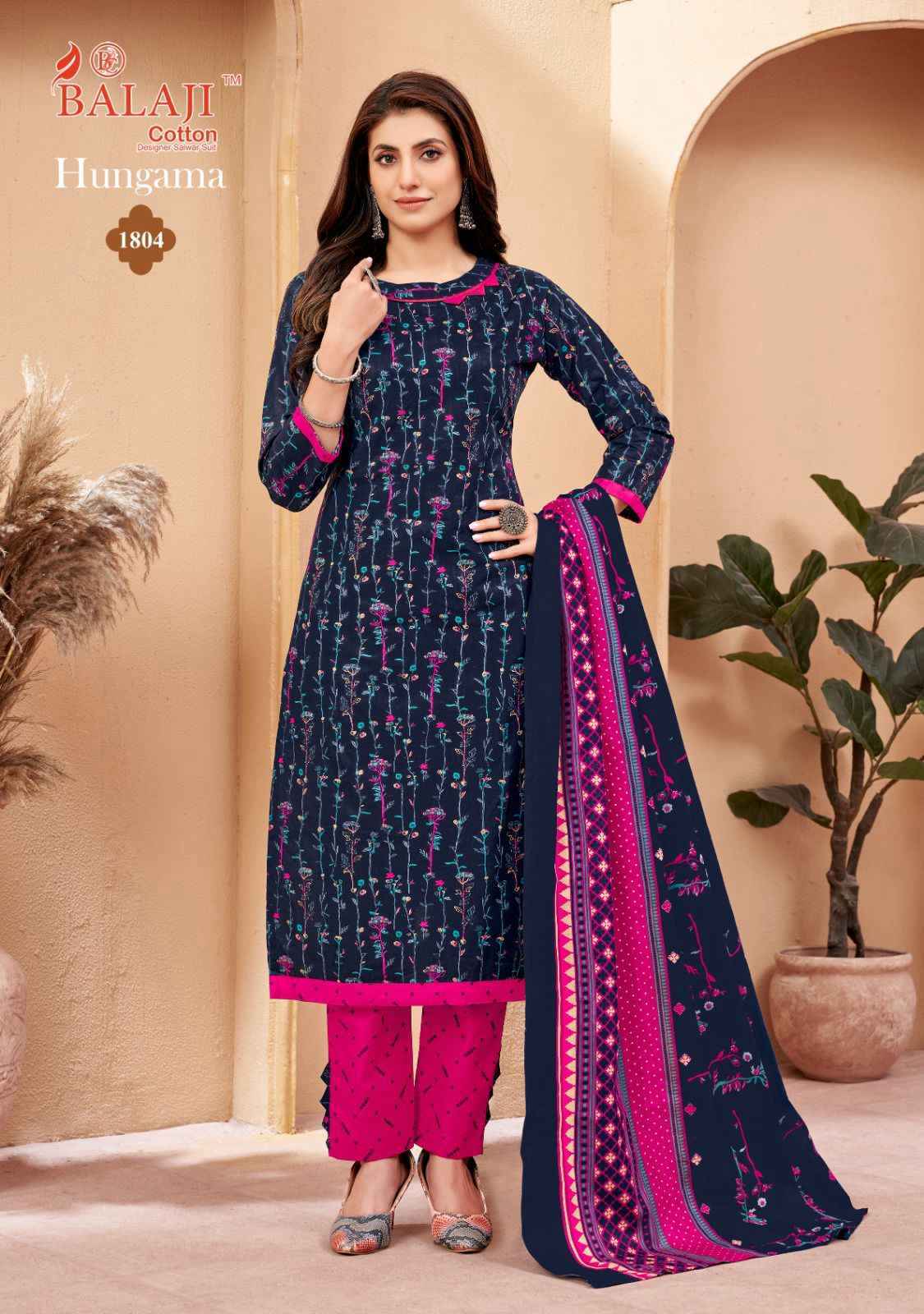 Balaji Hangama Vol-18 Cotton Dress Material 10 Pc Catalog