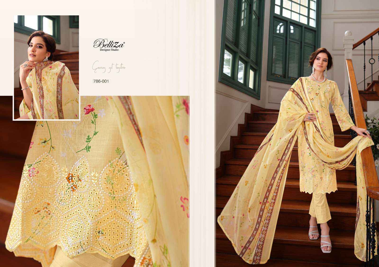 Belliza Florence Cotton Dress Material 10 pcs Catalogue