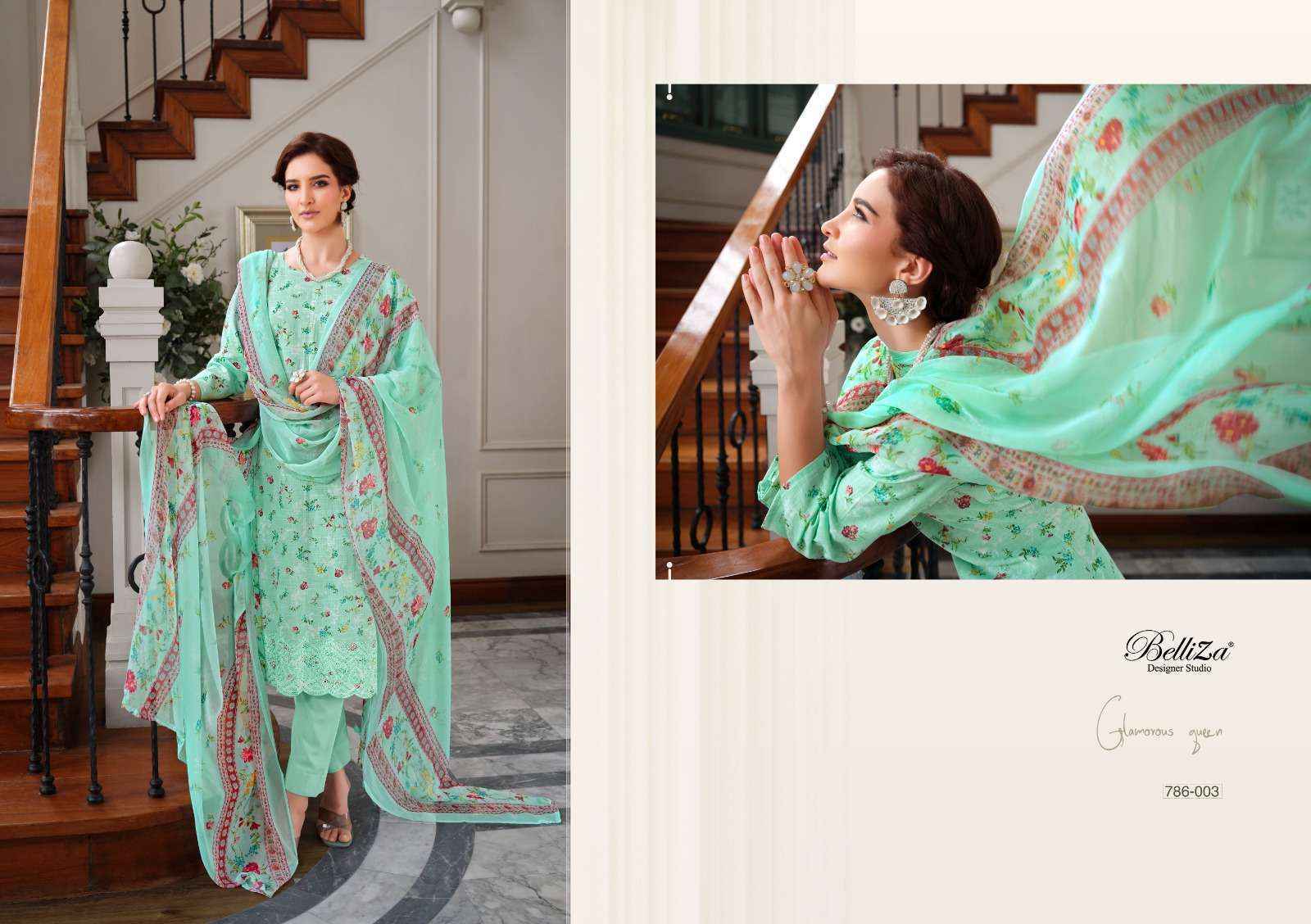 Belliza Florence Cotton Dress Material 10 pcs Catalogue
