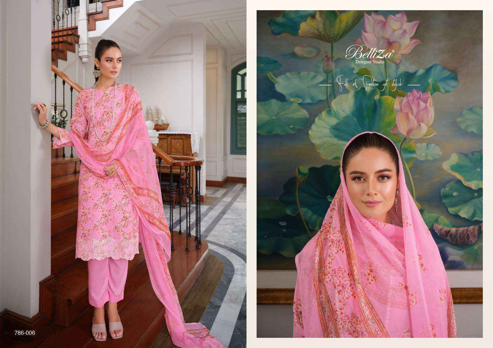 Belliza Florence Cotton Dress Material 10 pcs Catalogue