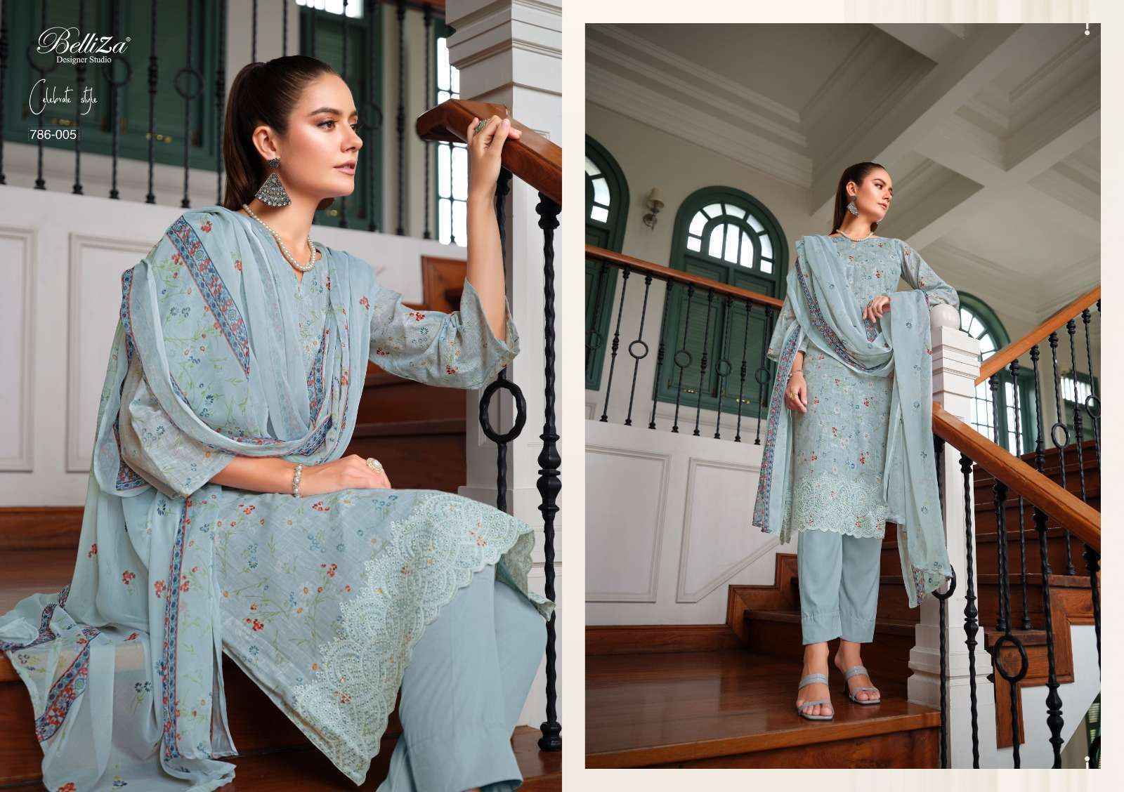 Belliza Florence Cotton Dress Material 10 pcs Catalogue